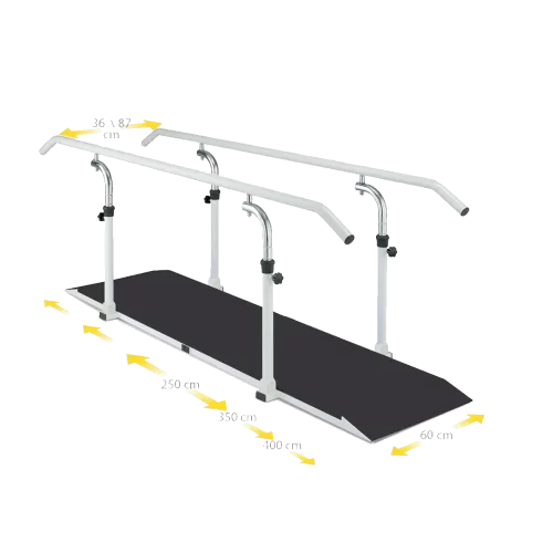 PARALLÈLE AVEC BASE ET MAIN COURANTE ROTATIVES Caractéristiques Fiche technique