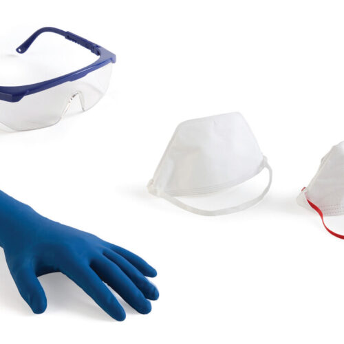 Lunettes de chimiothérapie, gants de chimiothérapie et masque de protection